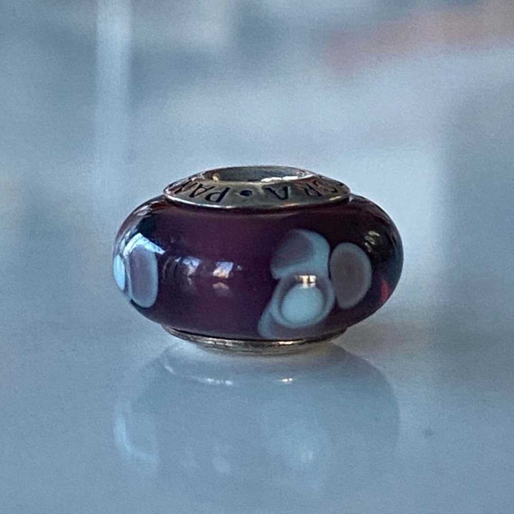 Pandora bead glass charm